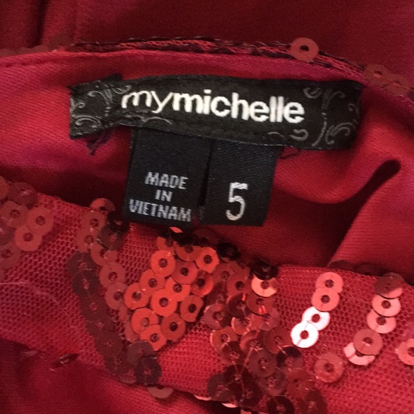 Wine red short sequined dress✨ - Picture 5 of 5